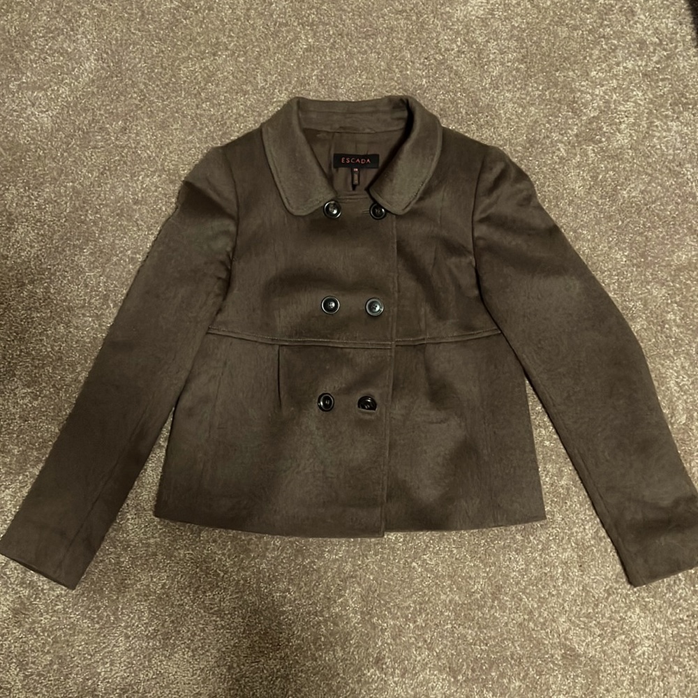 Escada double breasted brown blazer - size 38